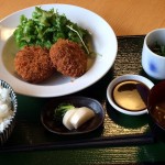 祐天寺ひろば　向日葵　特製メンチカツ定食